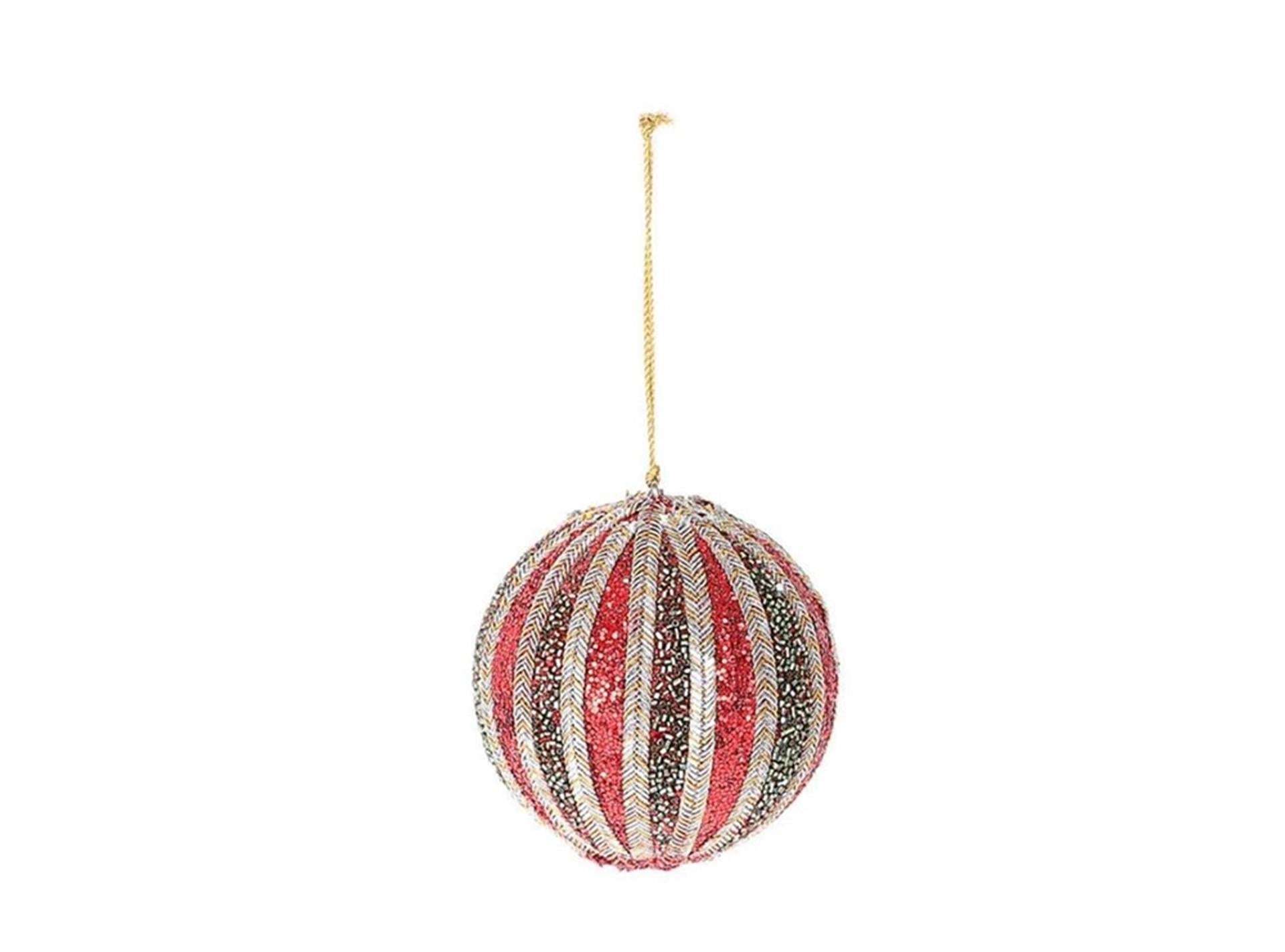 HBx natural Living Weihnachtskugel Noble ø10cm grün rot