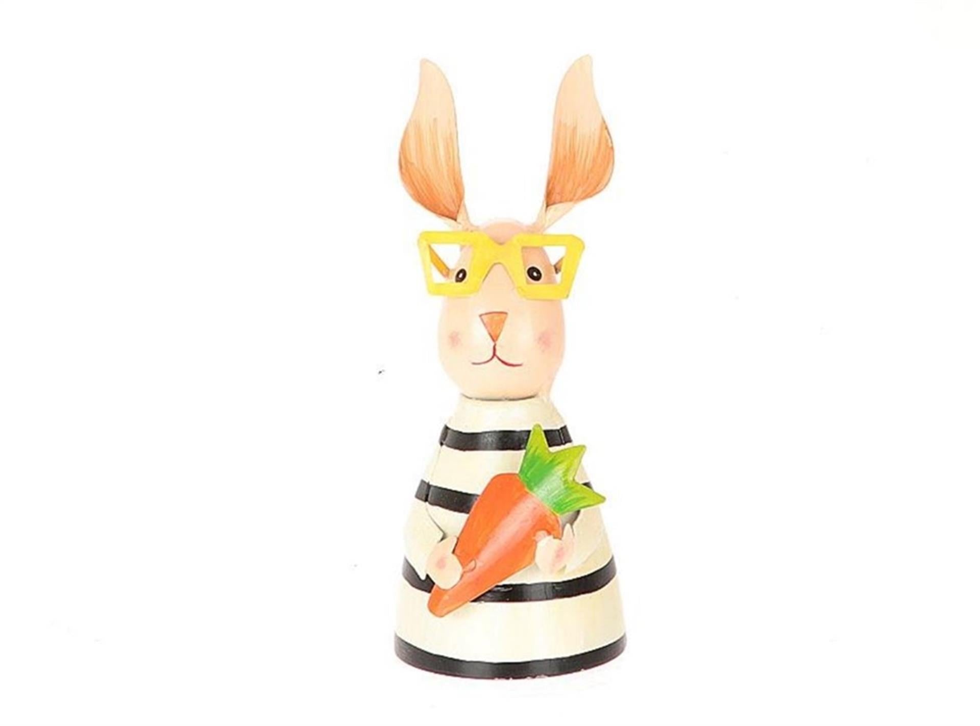 Hbx natürliche lebende Statue Hase mit Karotte H20cm