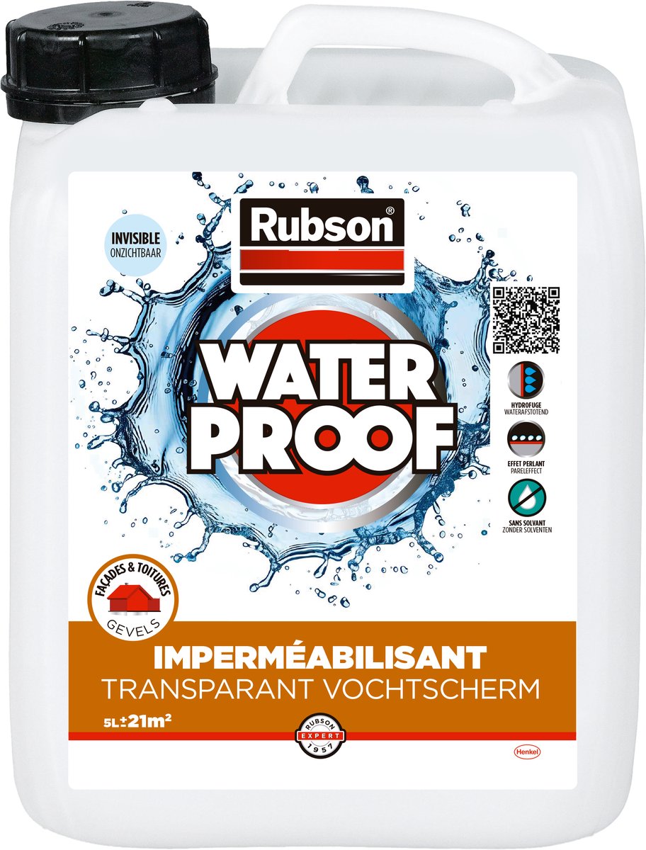 Rubson 1001477 – transparente Feuchtigkeitsbarriere 5,5 l | 2 Stk