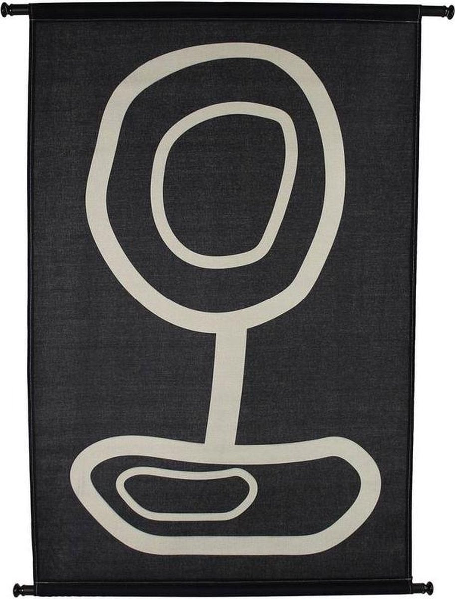 Hd Collection Wandtuch Bio-Schwarz 83x3x110cm