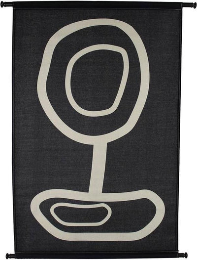 Hd Collection Wandtuch Bio-Schwarz 83x3x110cm