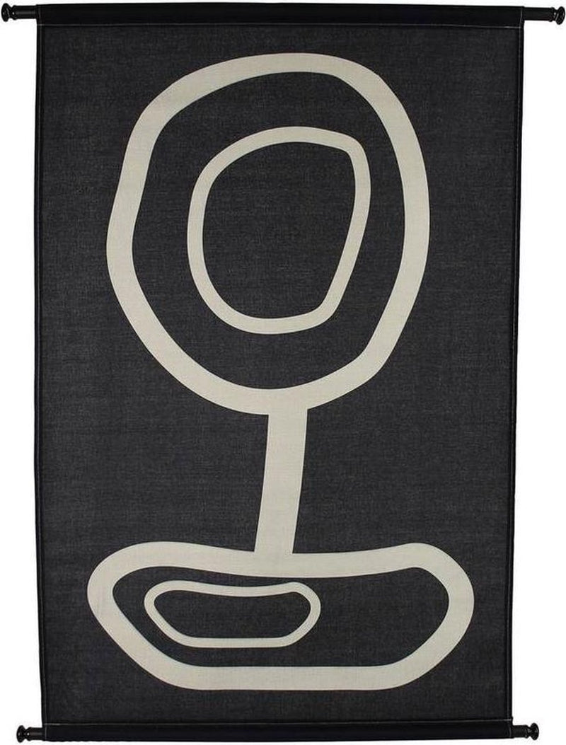 Hd Collection Wandtuch Bio-Schwarz 83x3x110cm