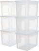 Iris Clearbox Aufbewahrungsbox – 70 l – Kunststoff – transparent – 6er-Set