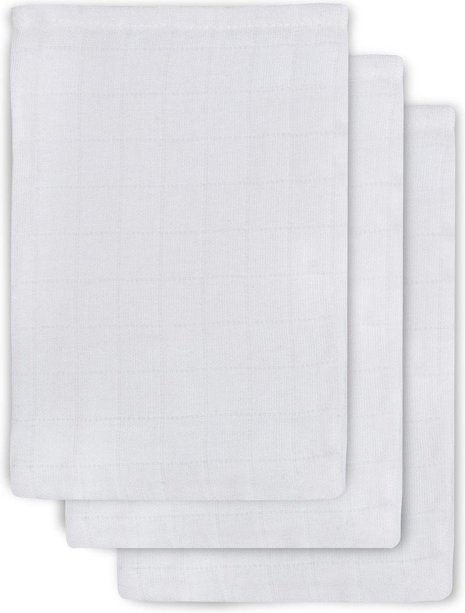 Jollein Waschlappen hydrophil weiß (3er Pack)