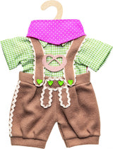 Heless Dolls Kleidung Lederhosen mit Hemd und Schal, 35-45 cm - afbeelding 1