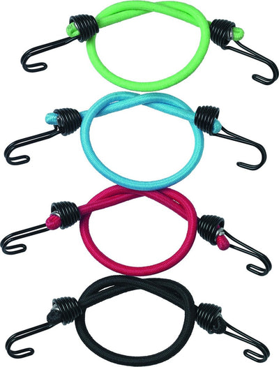 Masterlock-Set mit 4 Mini-Bungees mit Metallhaken 25 cm