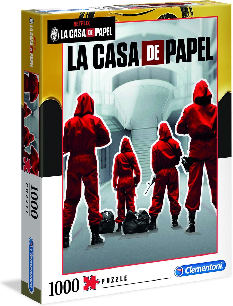 Clementoni-Puzzle – La casa de papel – 1000 Teile, Puzzle für Erwachsene