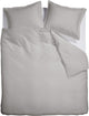 Ambiante Satin-Uni-Bettbezug – Doppelbett – 200 x 200 220 cm – grau