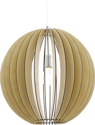 Eglo cossano - Hängelampe - 1 Licht - ø500mm. - Nickel matt - Ahorn