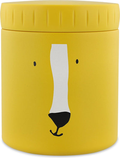 Trixie Thermosbehälter - mr. Löwe - Thermotopf für Kinder - 350 ml - Thermobecher aus Edelstahl - ideal für Babysnacks - Gelb