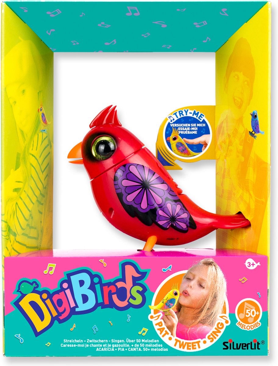 Silverlit Digibirds Single Cardinal – interaktiver Vogel