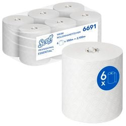 Towels scott 6691 airflex 1-layer white pack 6 pieces
