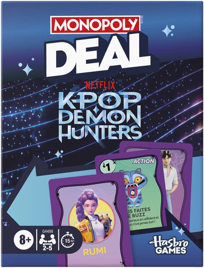 Monopoly Deal Kpop Demon Hunters – Kartenspiel – Französisch