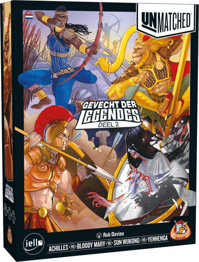 Weiße Goblin-Spiele – unübertroffen: Battle of Legends 2 – Expertenspiel – 2 bis 4 Spieler – 20 Minuten – ab 10 Jahren – mit den Helden: Yennenga, Achilles, Sun Wukong und Bloody Mary
