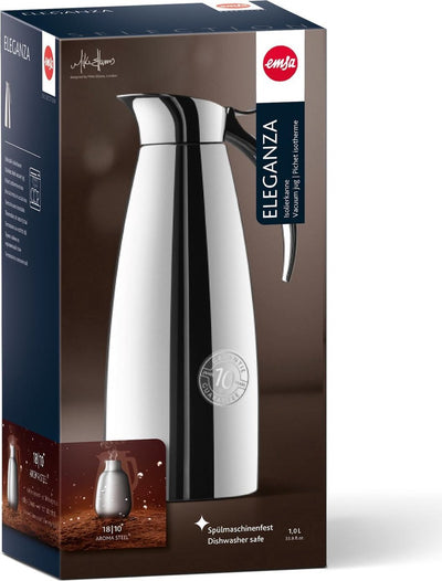 Emsa Thermoskanne Eleganza Edelstahl 1 Liter