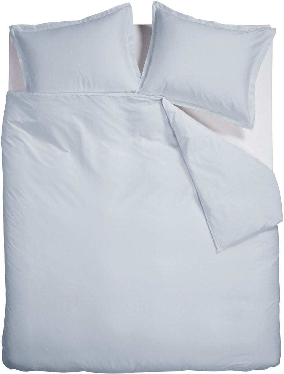 Ambiante Satin-Uni-Bettbezug – Doppelbett – 200 x 200 220 cm – Hellblau