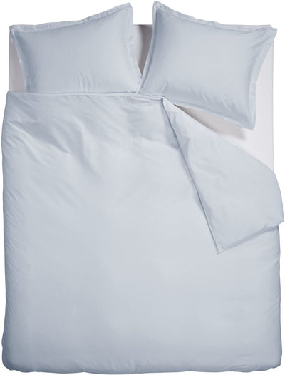 Ambiante Satin-Uni-Bettbezug – Doppelbett – 200 x 200 220 cm – Hellblau