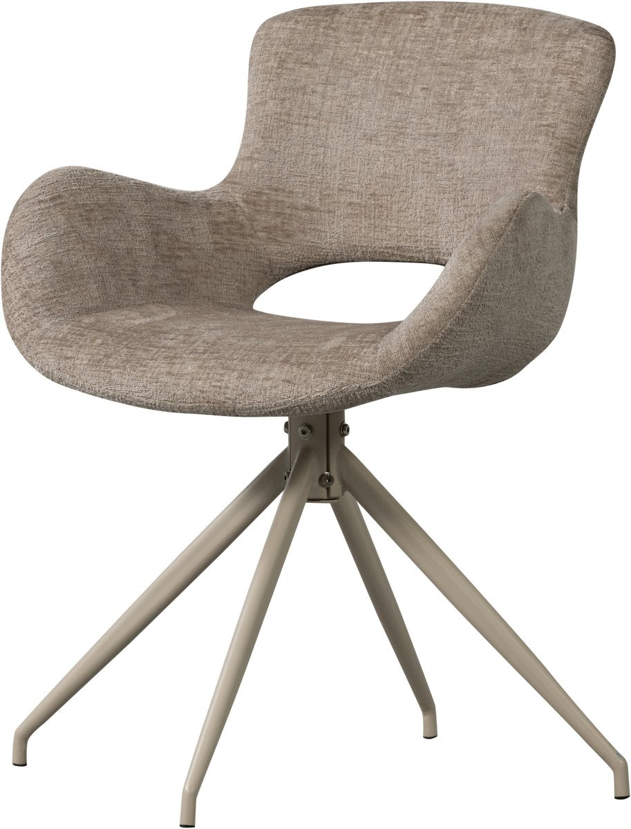 Woood Eliva Esszimmerstuhl – Struktur Sand – Lila – 2er-Set
