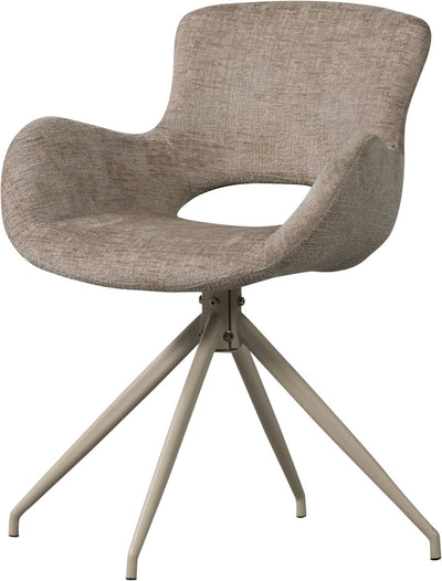 Woood Eliva Esszimmerstuhl – Struktur Sand – Lila – 2er-Set