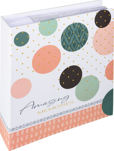 Walther me-487-r Amazing Memories – Memo-Einsteckalbum – Größe 25 x 28 cm – 200 Fotos 13 x 18 cm – Lachs
