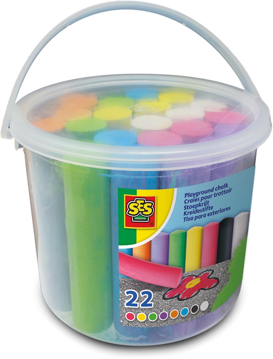 SES Sidewalk Chalk Eimer, 22st.