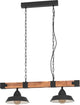 Eglo Oldbury Hängelampe – E27 – 86 cm – schwarzbraun ländlich – FSC-Holz