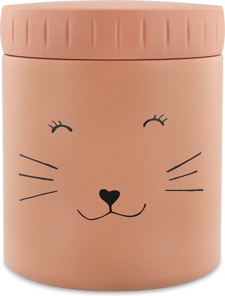 Trixie Thermosbehälter - mrs. Katze – Thermotopf für Kinder – 350 ml – Edelstahl-Thermobecher – ideal für Babysnacks – rosa