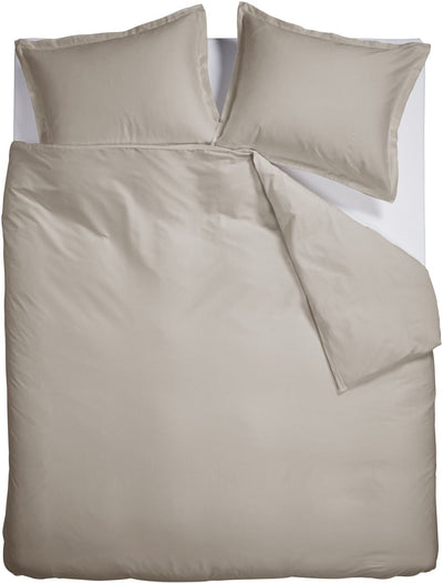 Ambiante Satin-Uni-Bettbezug – Doppelbett – 200 x 200 220 cm – Sand