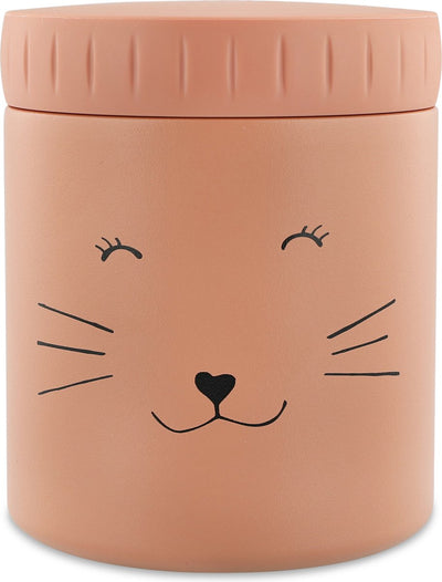 Trixie Thermosbehälter - mrs. Katze – Thermotopf für Kinder – 350 ml – Edelstahl-Thermobecher – ideal für Babysnacks – rosa