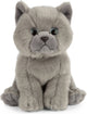 Living Nature Katzenkuscheltier - Britisch Kurzhaar - Grau - Plüsch - 16 cm - Katzenkuscheltier