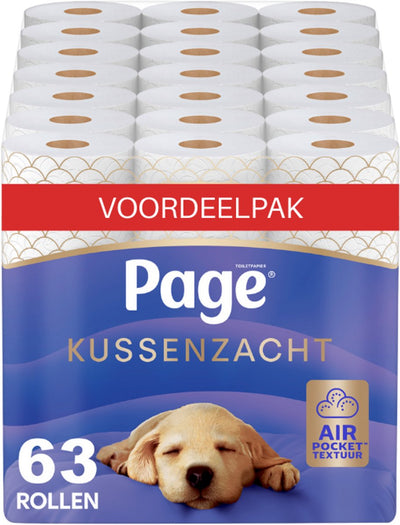 Page® Toilettenpapier – kissenweiches Toilettenpapier – 63 Rollen – ultimativer Komfort – Vorteilspackung