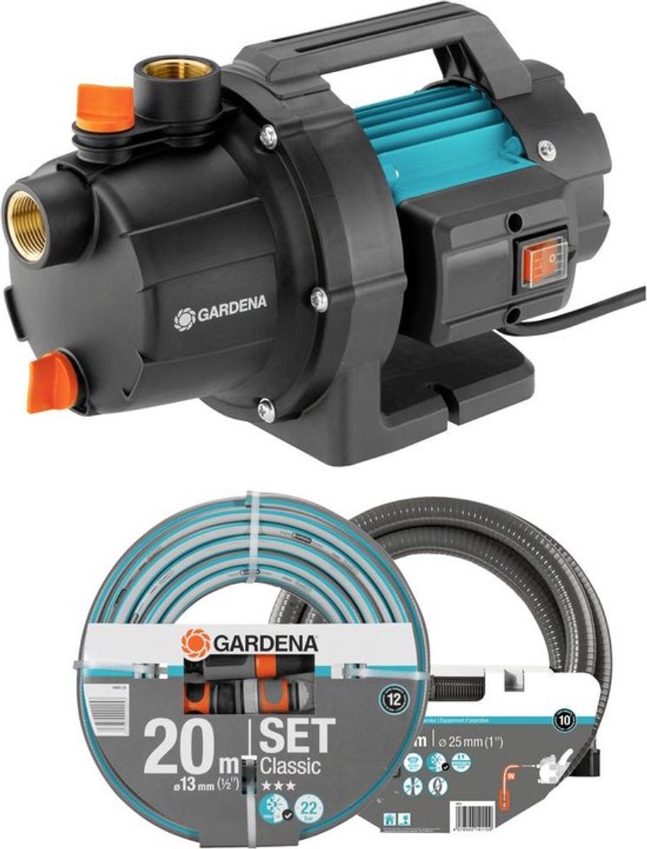 Gardena 3000 4 Grundset Gartenpumpe 3000 l h 35 m
