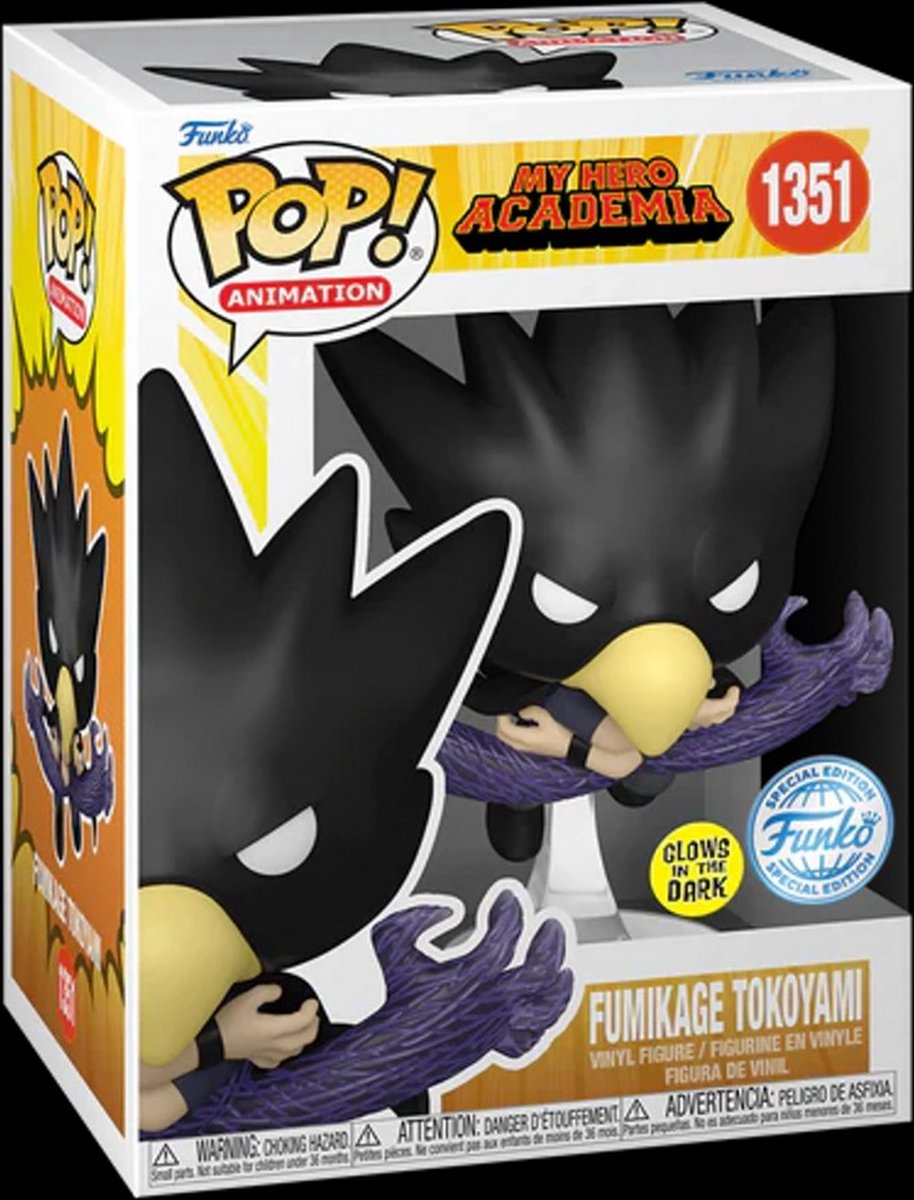 Funko-Pop! My Hero Academia: Staffel 5 – Fumikage Tokoyami #1351, exklusiv im Dunkeln leuchtend