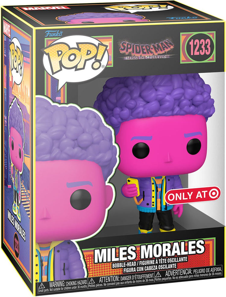 Funko Pop Marvel: Spider-Man: Across the Spider-Vere – Miles Morales (Schwarzlicht) Pop #1233
