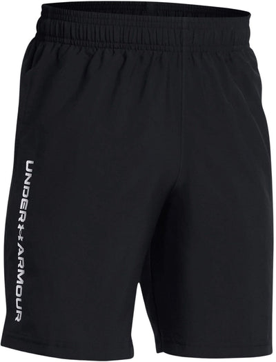 Under Armour Jungen-Sporthose „UA Tech Woven Wordmark Short-Blk“ – Schwarz – Weiß