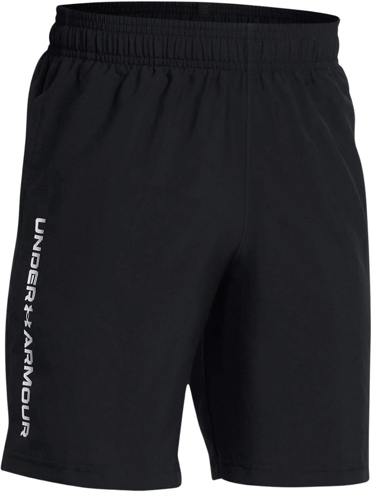 Under Armour Jungen-Sporthose „UA Tech Woven Wordmark Short-Blk“ – Schwarz – Weiß