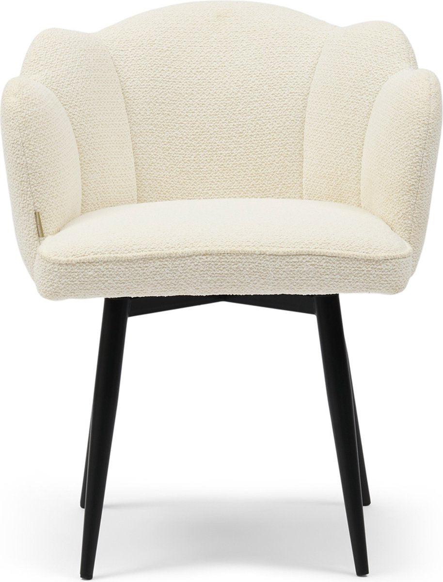 Riviera Maison Carnaby Dac Drehbein Elfenbeinweiß – Polyester, Eisen – Elfenbeinweiß – 66,0 x 64,0 x 58,0 cm