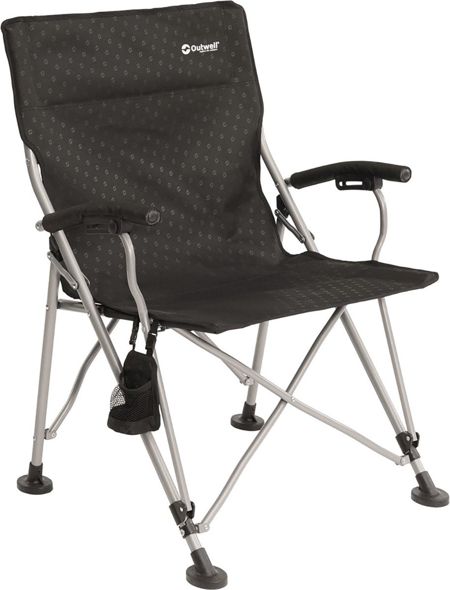 Outwell Campo Campingstuhl – Schwarz Silber