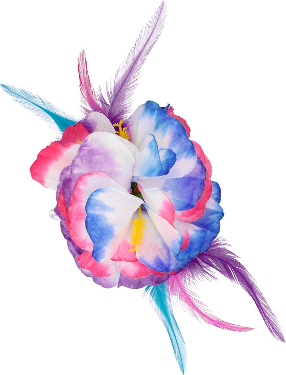 Boland – Haarschmuck Hibiskus Deluxe Multi – Haarspange – Erwachsene – Hawaii – Hula – Mottoparty – Karneval