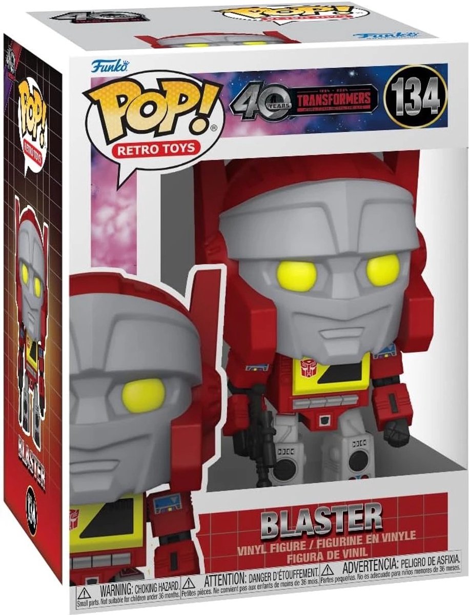 Funko Transformers Blaster Vinylfigur 134 Pop! Allover - PVC - Fanmerch, Folie