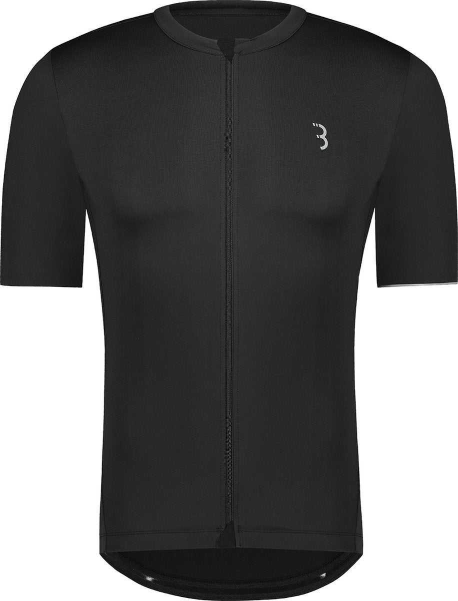 BBB Cycling Essence Radshirt Herren Kurzarm - 15-25 °C - Atmungsaktives MTB- und Radshirt mit 3 Rückentaschen - Schwarz