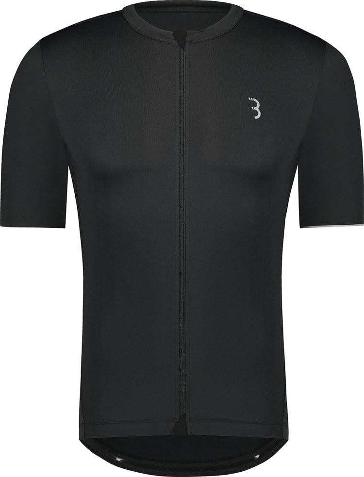 BBB Cycling Essence Radshirt Herren Kurzarm - 15-25 °C - Atmungsaktives MTB- und Radshirt mit 3 Rückentaschen - Schwarz