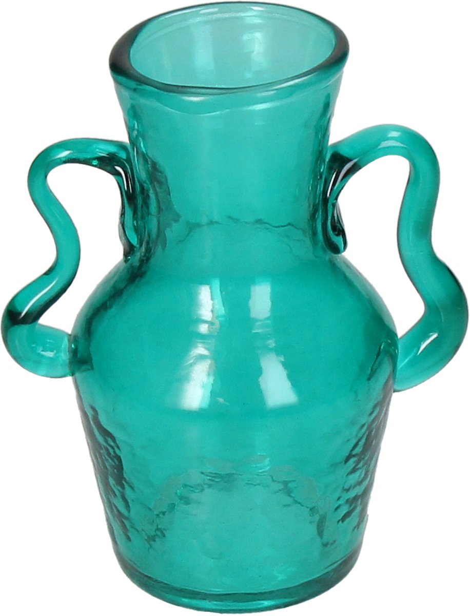 HD Collection Vase Glas Türkis 11x11x13,5cm