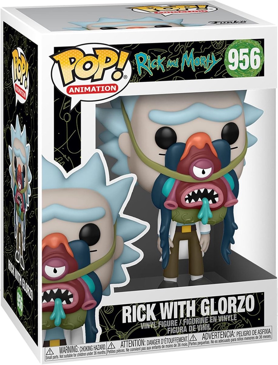 Funko-Pop-Animation: Rick und Morty – Rick mit Glorzo – Pop #956