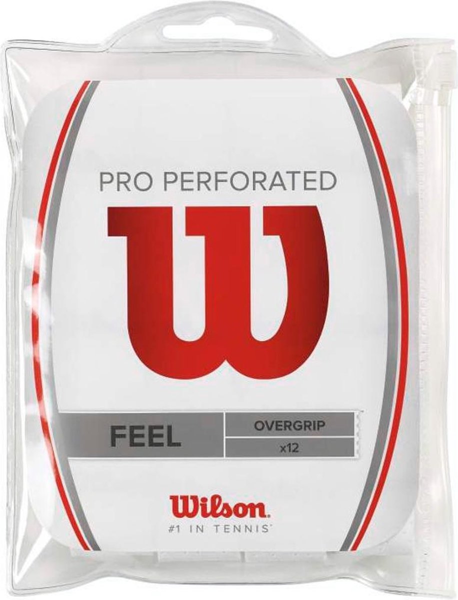 Wilson Pro Overgrip Feel perforiert - Packung 12 Stück - Weiß