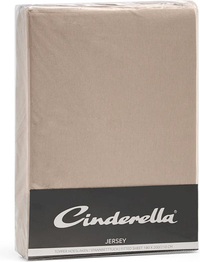 Cinderella-Spannbettlaken-Jersey-Topper 15 cm – Taupe – 160 x 200 210