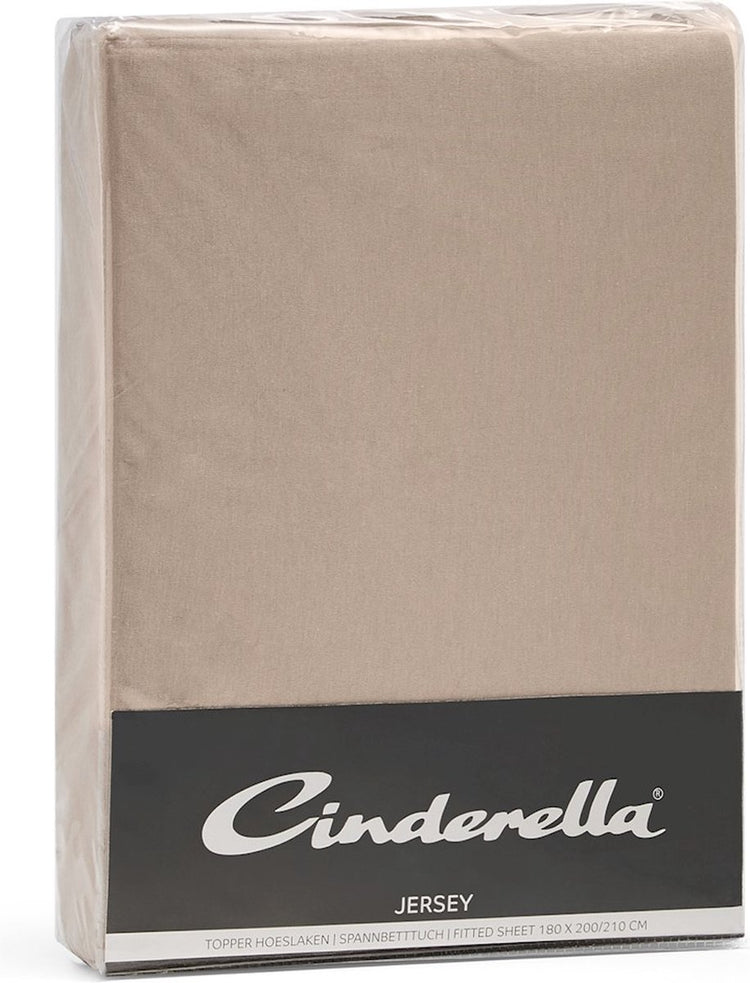 Cinderella-Spannbettlaken-Jersey-Topper 15 cm – Taupe – 160 x 200 210