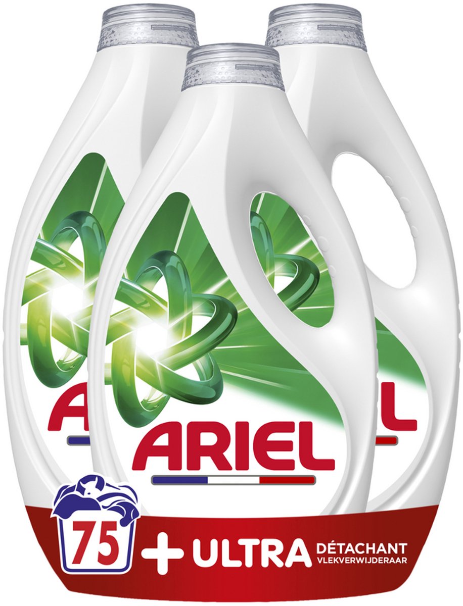 Ariel Flüssigwaschmittel + Ultra-Fleckenentfernung – 75 Wäschen
