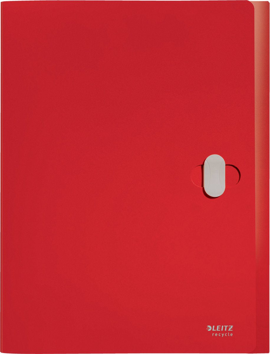 Leitz Recycle-Dokumentenbox A4 – 80 % recycelter Post-Consumer-Kunststoff – Rot