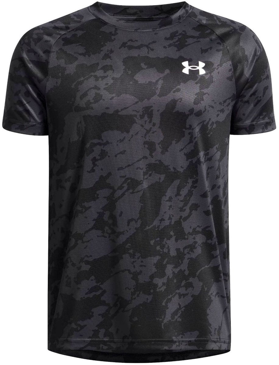 Under Armour UA Tech 2.0 SS-BLK Jungen-Sportshirt – Schwarz – Anthrazit – Weiß